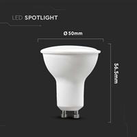 LAMPADINA DICROICA LED 4,5W GU10 6400K 6PZ PACK