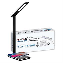 LAMPADA LED 5W 3-4-6K DA TAVOLO CON CARICATORE WIRELESS