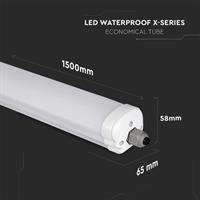 PLAFONIERA STAGNA LED 32W 6400K IP65 150CM 160LM/W