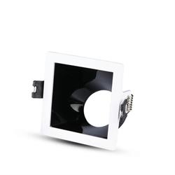 PORTAFARETTO QUADRO BIANCO GU10 INTERNO NERO INCLINATO