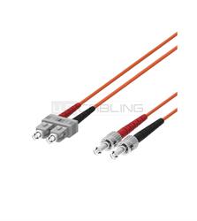 Fiber Optic Multimode Patch Cord ,62,5/125 ST-SC, 1 mt.