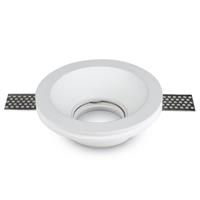 PORTAFARETTO DA INCASSO GESSO GU10 TONDO BIANCO