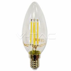 LAMPADINA LED CANDELA 4W E14 2700K TRASPARENTE DIMMERABI