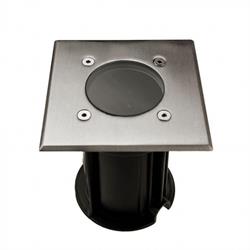 INCASSO PAVIMENTO GU10 QUADRO INOX IP65