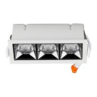 INCASSO QUADRO LED 3x4W 4000K 12GRADI ALLUMINIO BIANCO