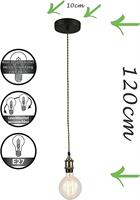 SOSPENSIONE VINTAGE RAME 1XE27 126CM