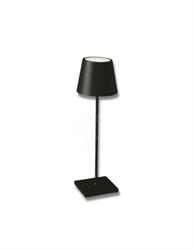 LAMPADA DA TAVOLO RICARICABILE DRINK NERO IN METALLO LED