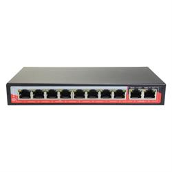 Switch PoE  8 porte PoE + 2 Uplink RJ45 Safire