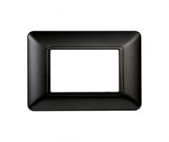 PLACCA PLASTICA 3P ACCIAIO SCURO COMPATIBILE MATIX