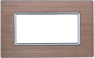 PLACCA ALLUMINIO 4P ORO COMPATIBILE LIVING