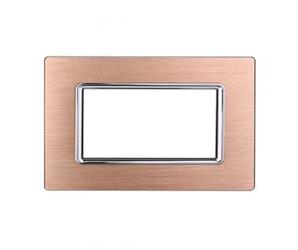 PLACCA ALLUMINIO 4P ORO COMPATIBILE LIVING