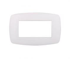 PLACCA SLIM 4P BIANCO COMPATIBILE LIVING