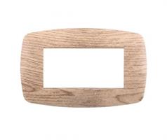 PLACCA SLIM 4P LEGNO CHIARO COMPATIBILE LIVING
