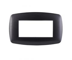 PLACCA SLIM 4P ACCIAIO SCURO COMPATIBILE LIVING
