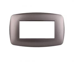 PLACCA SLIM 4P TITANIO COMPATIBILE LIVING