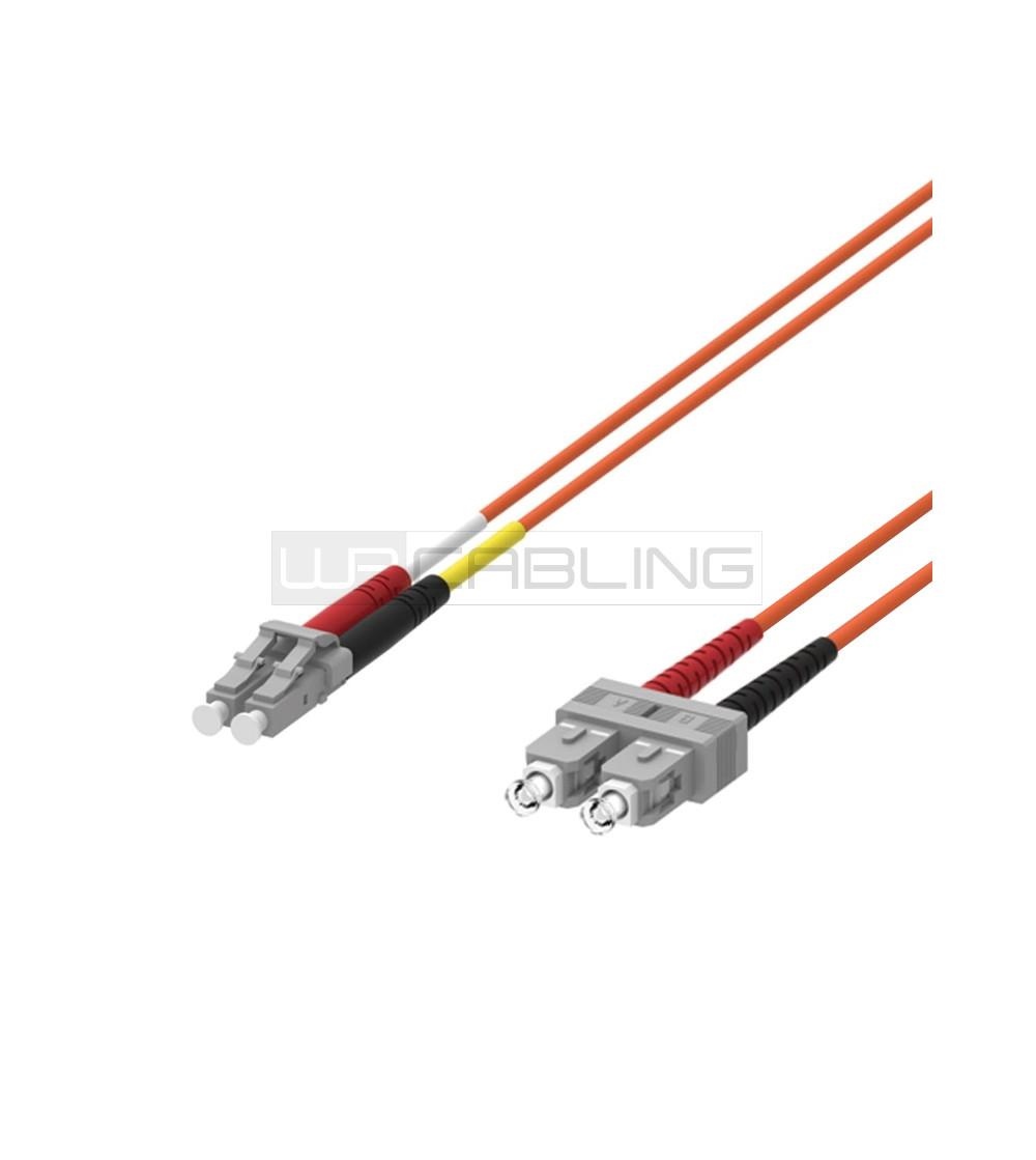 Fiber Optic Multimode Patch Cord ,62,5/125 LC-SC, 0,5 mt