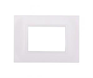 PLACCA QUADRATA 3P BIANCO COMPATIBILE LIVING