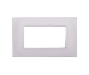 PLACCA QUADRATA 4P BIANCO COMPATIBILE LIVING