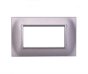 PLACCA QUADRATA 4P SILVER COMPATIBILE LIVING