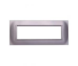 PLACCA QUADRATA 7P SILVER COMPATIBILE LIVING