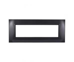 PLACCA QUADRATA 7P ACCIAIO SCURO COMPATIBILE LIVING