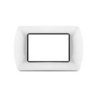 Placca Metallo T1-Art 8803-01 3P Bianco