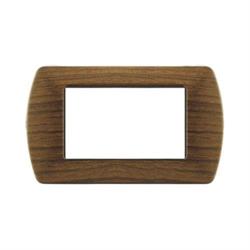 Placca Metallo T1 8804-12 4P Ciliegio