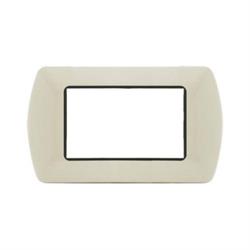 Placca Metallo T1 8804-28 4P Panna