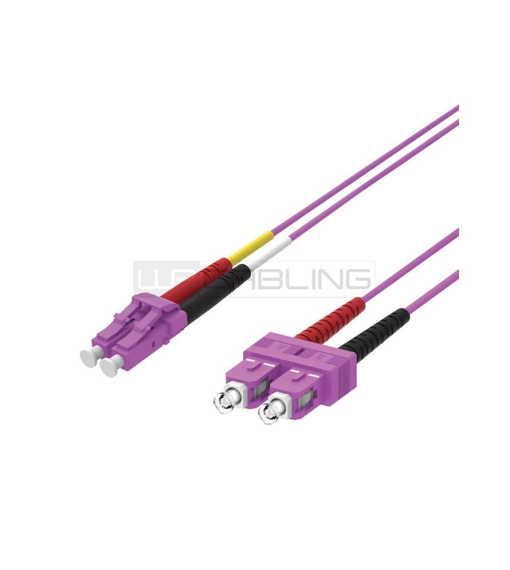 Fiber Optic Multimode Patch Cord ,50/125 LC-SC, 2 mt. OM