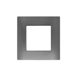 Placca Tecnopolimero T2 2P Grigio Scuro COMP. PLANA