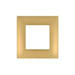 Placca Tecnopolimero T2 2P Oro COMPATIBILE PLANA