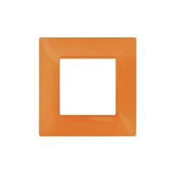 Placca Tecnopolimero T2 2P Arancio COMPATIBILE PLANA