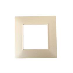 Placca Tecnopolimero T2 2P Perla COMPATIBILE PLANA