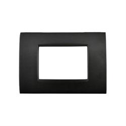 Placca Metallo T4-Vip CBM7003-2 3P Nero