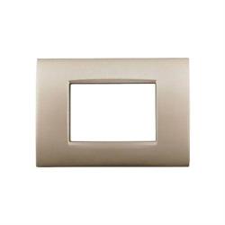 Placca Metallo T4 CBM7003-6 3P Champagne