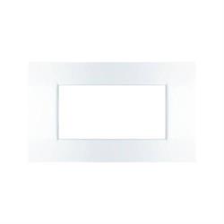 Placca Metallo T4-Vip CBM7004-1 4P Bianco