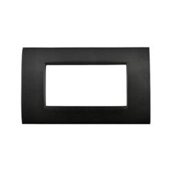 Placca Metallo T4-Vip CBM7004-2 4P Nero