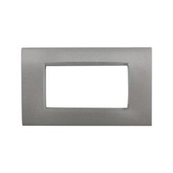 Placca Met. T4-Vip CBM7004-4 Grigio Chiaro