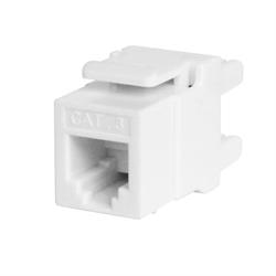 UTP Cat. 5 keystone jack, Dual IDC type, 180 degree, whi