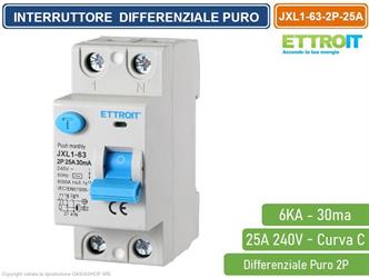 Interruttore Differenziale Puro 2P 25A 30mA 220V