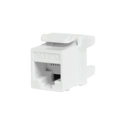 UTP Cat. 6a keystone jack, Dual IDC type, 180 degree, wh