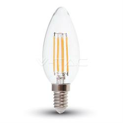 LAMPADINA LED CANDELA 6W E14 2700K TRASPARENTE