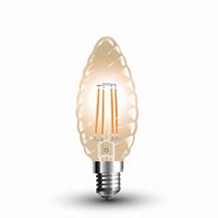 LAMPADINA LED CANDELA TORTIGLIONE 4W E14 2200K AMBRA