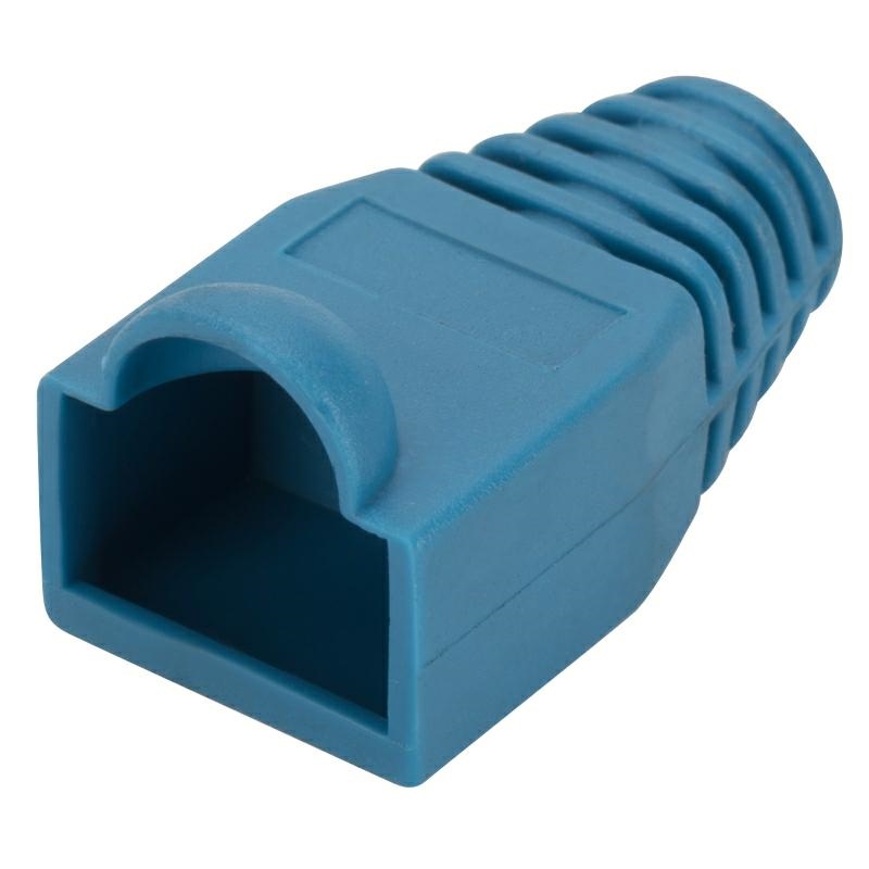 PVC boot for cat 5e/6 round cable 5,5 mm - BLUE