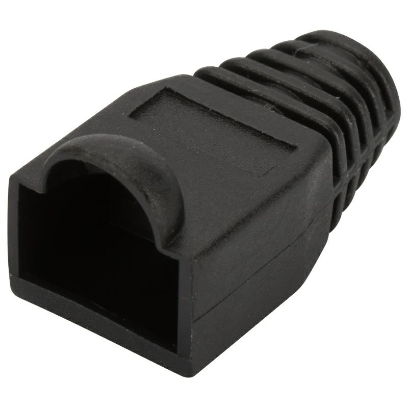 PVC boot for cat 5e/6 round cable 5,5 mm - BLACK