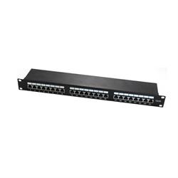 19 Patch Panel Cat.5e STP 24 RJ45 ports 1U, Black