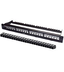 19 Modular Patch Panel Cat.6a UTP 24 RJ45 Toolless Ke