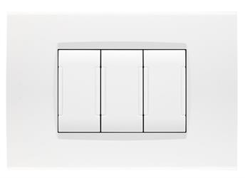 Placca Soft T1-Art 7P 8007ST-1 Bianco
