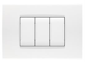 Placca Soft T1-Art 7P 8007ST-1 Bianco
