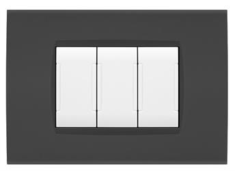 Placca Soft T1-Art 7P 8007ST-6 Antracite